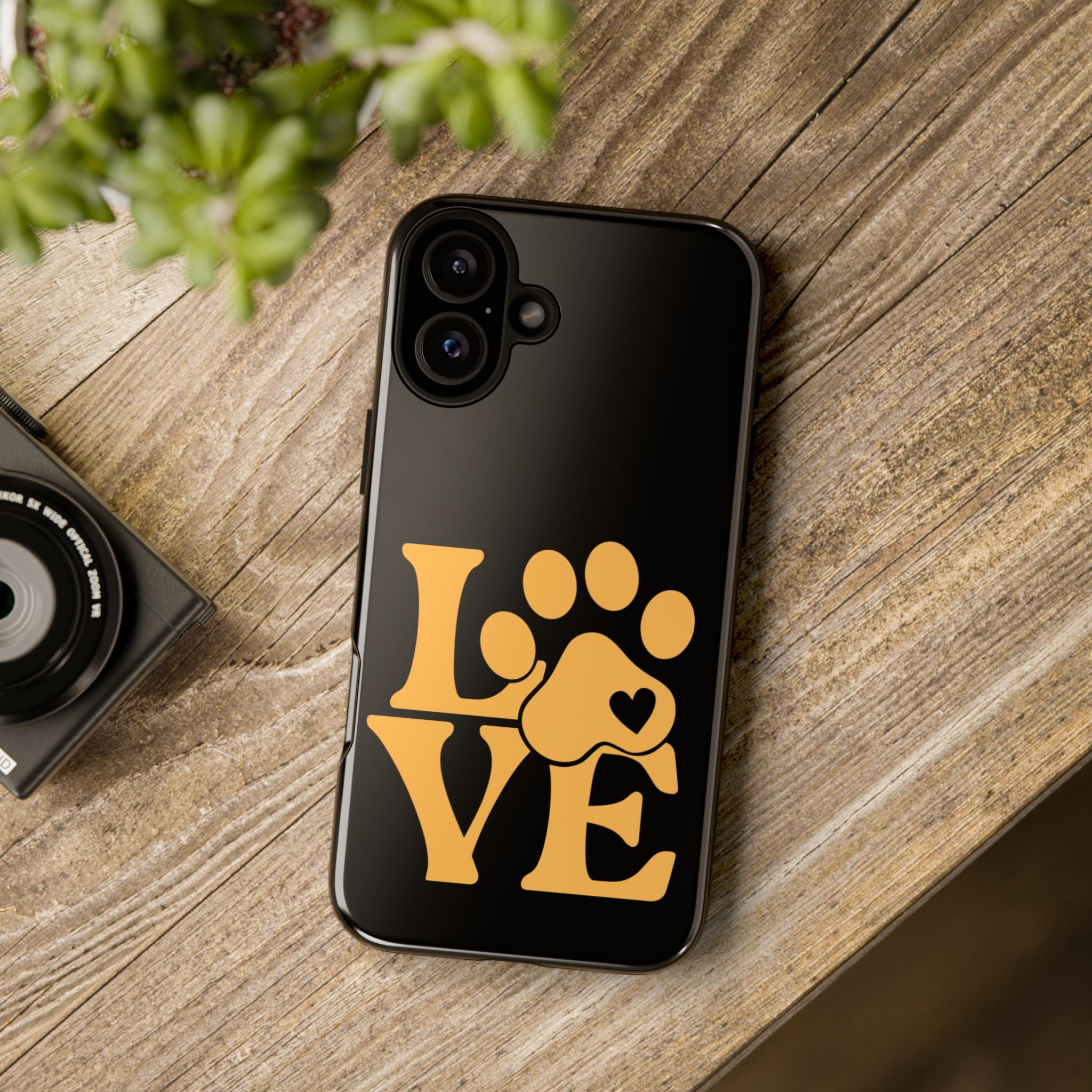 Phone Case — LOVE Paw Print Design (Pet Lover Protective Case)