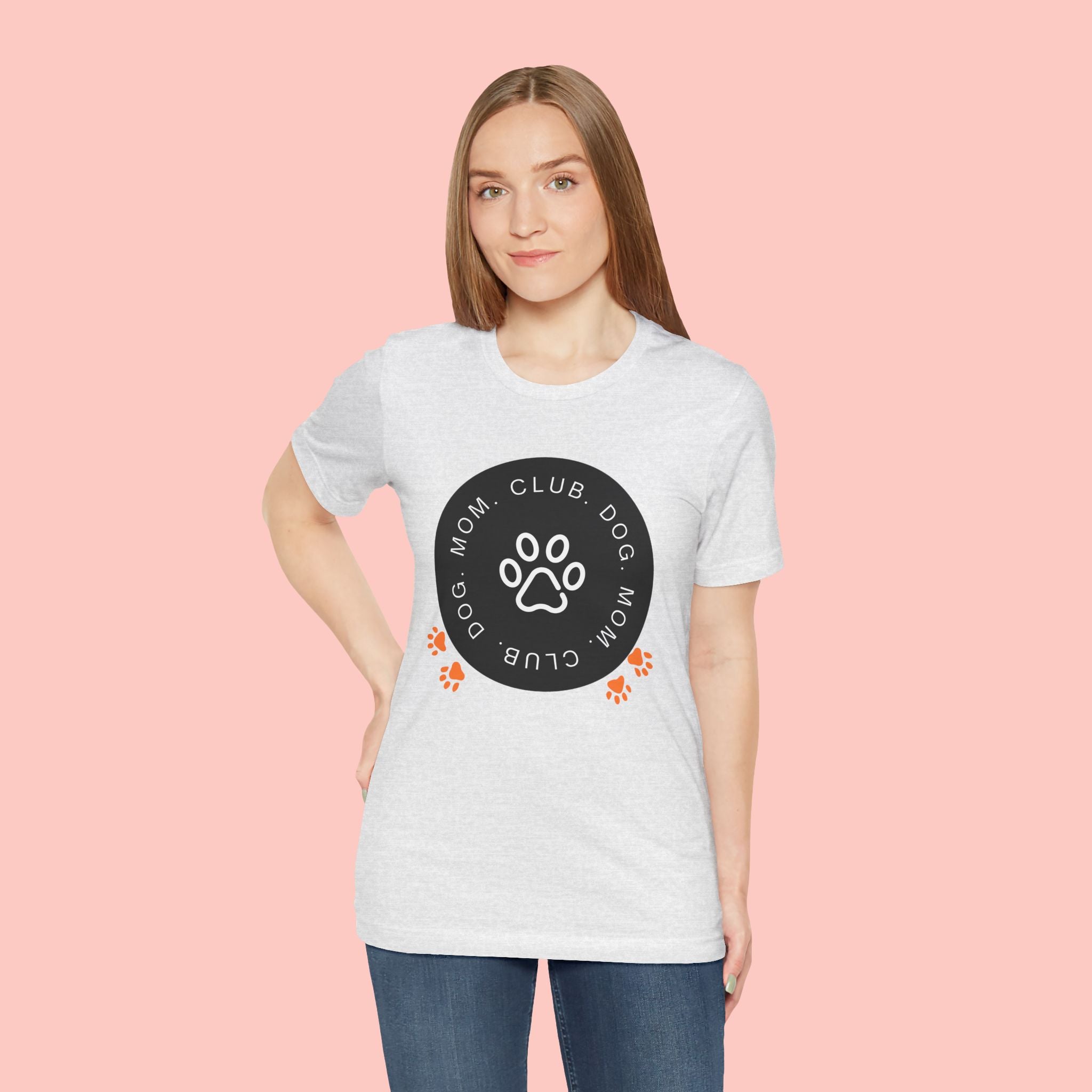 Dog Mom Club T-Shirt — Paw Print Graphic Tee for Pet Lovers