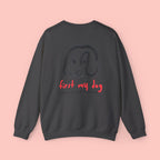 Dog Lover Crewneck Sweatshirt – “First My Dog Then Everything” Graphic