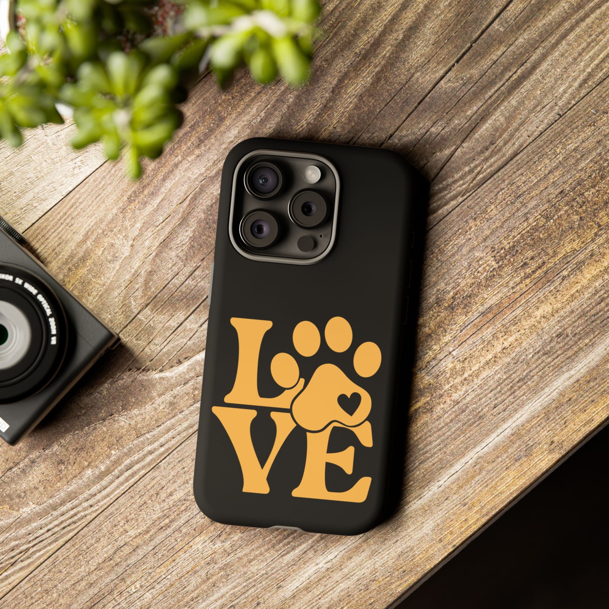 Phone Case — LOVE Paw Print Design (Pet Lover Protective Case)