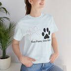 Two Paws, One Mom T-Shirt – Cute Dog Mom Paw Print Tee