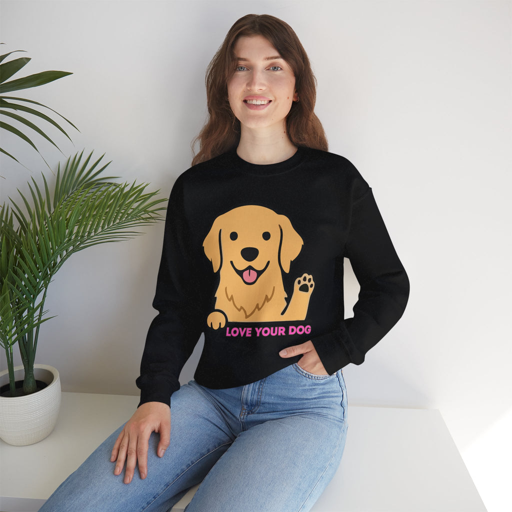 Golden Retriever "Love Your Dog Everyday" Sweatshirt - Cute Pet Lover Crewneck