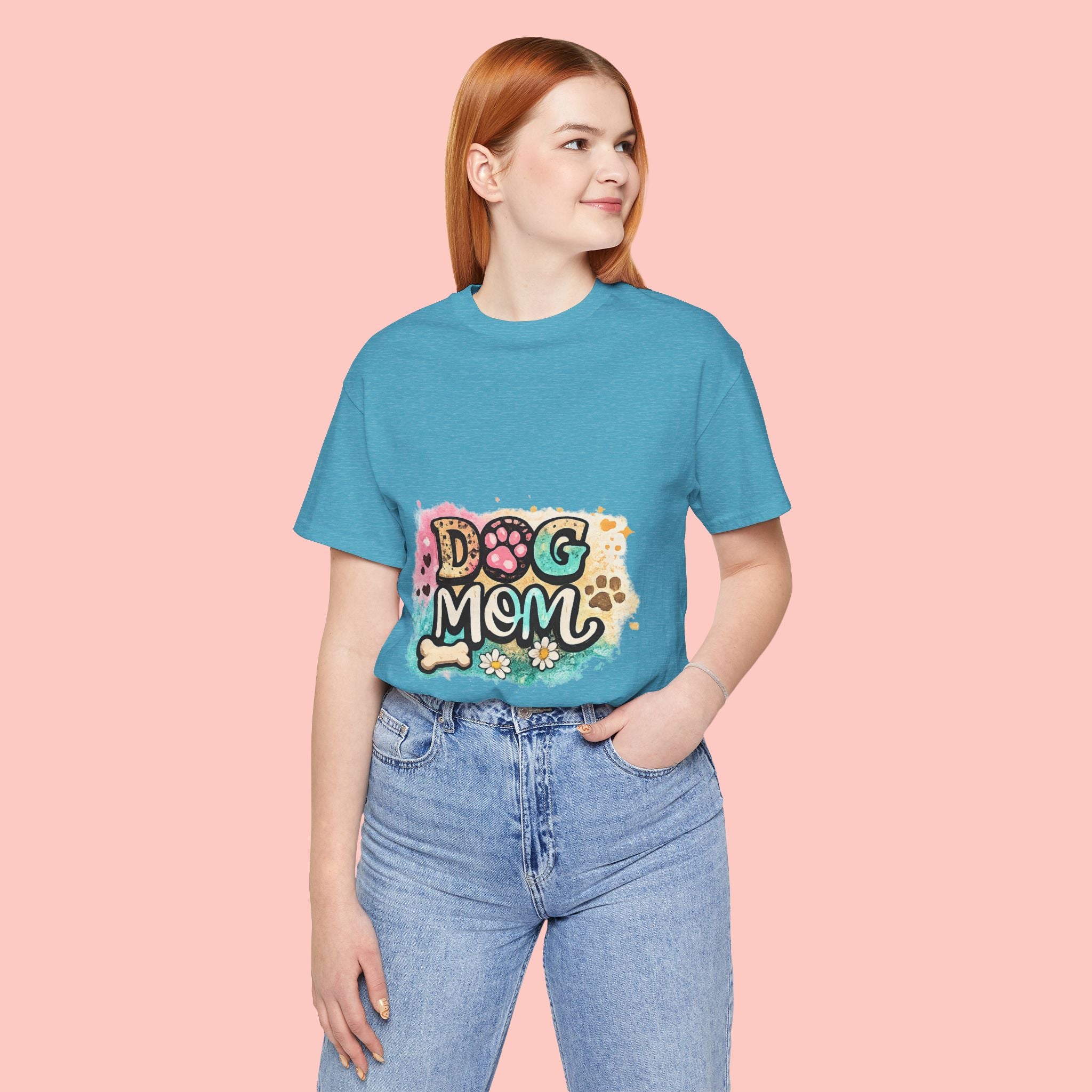 Dog Mom T-Shirt – Cute Paw Print Graphic Tee for Pet Lovers