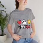 Dog Mom T-Shirt – Heart, Paw & Flower Graphic Tee