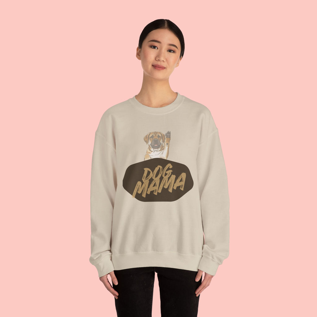 Dog Mama Crewneck Sweatshirt — Cute Puppy Graphic Pullover for Dog Lovers
