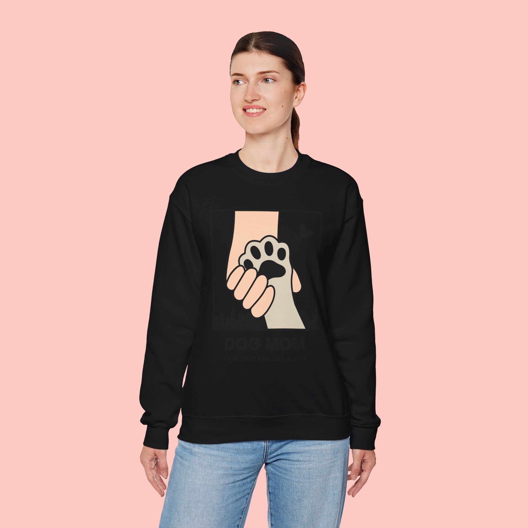 Dog Mom Crewneck Sweatshirt – Paw Hold Design
