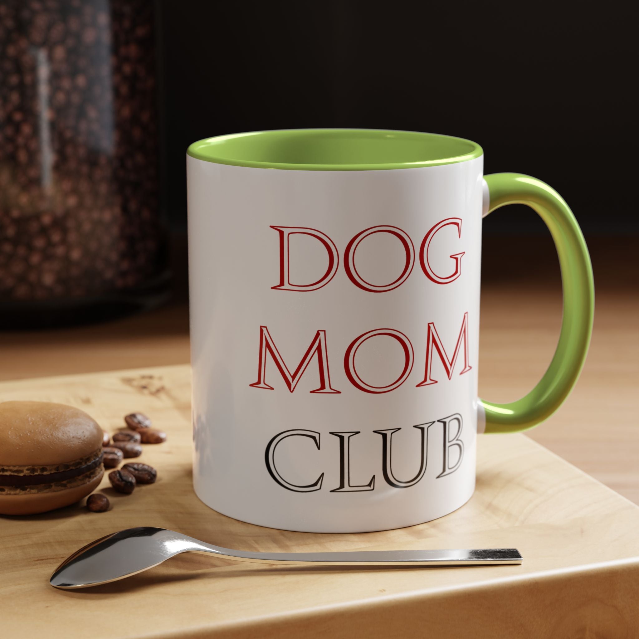 Dog Mom Club Accent Coffee Mug — Funny Pet Lover Gift (11/15 oz)