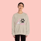 Crewneck Sweatshirt — "Pawprints Everywhere I Go" Dog Lover Graphic