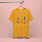Dog Mama Graphic Tee — Cute Paw Print Dog Face T-Shirt for Dog Lovers