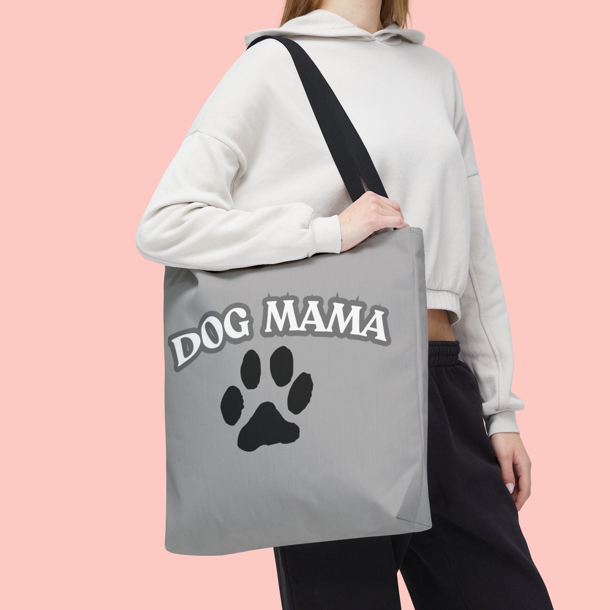 Dog Mama Paw Print Tote Bag – Cute Pet Lover Gift