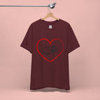 Dog Mom Heart Paw T‑Shirt