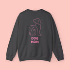 Dog Mom Crewneck Sweatshirt — Pink Minimalist Dog Outline
