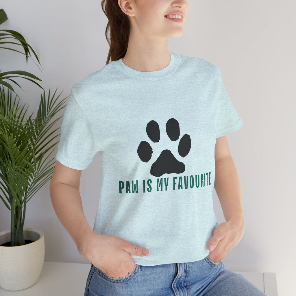 Paw Is My Favourite T‑Shirt — Dog Lover Paw Print Tee