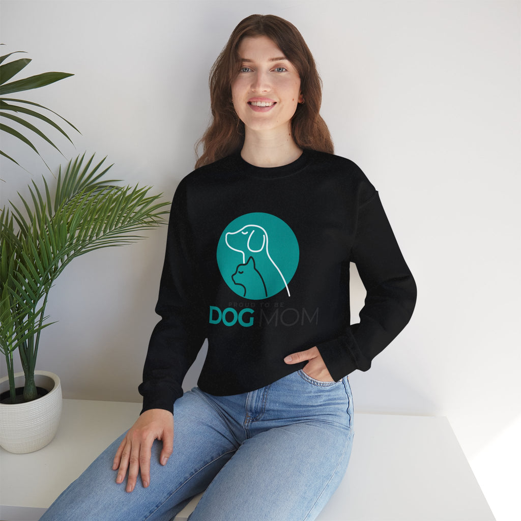Dog Mom Crewneck Sweatshirt – Proud To Be Dog Mom Graphic Pullover