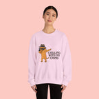 Chilling With My Chind Crewneck Sweatshirt — Funny Dab Dog Graphic Sweatshirt