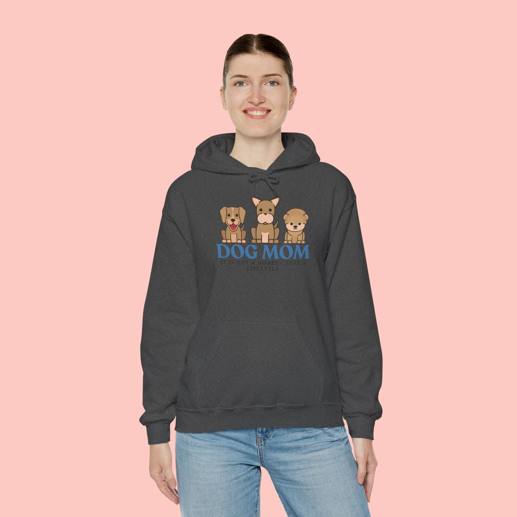 Dog Mom Hoodie — Cute Puppy Trio 'Dog Mom' Graphic Sweatshirt
