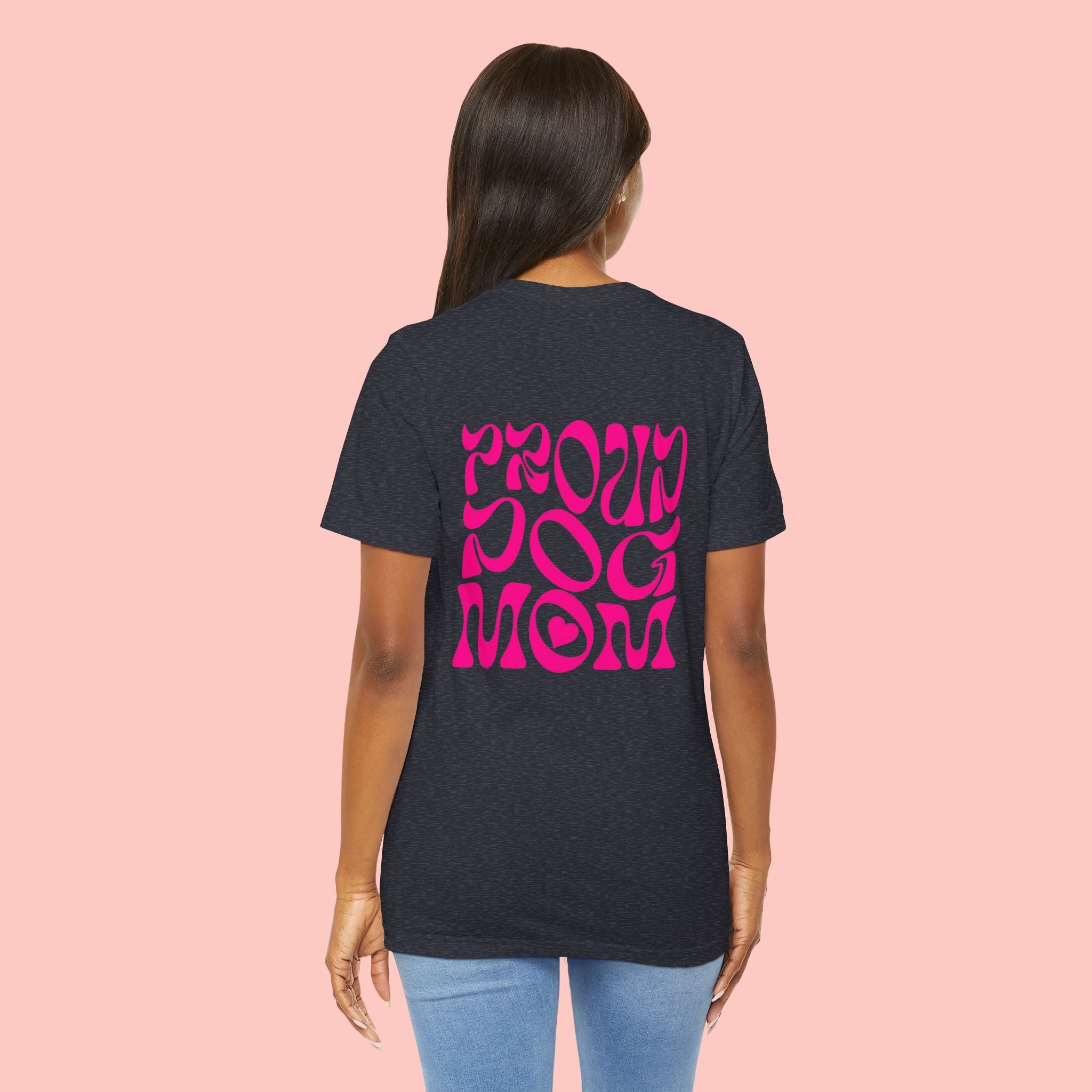 Proud Dog Mom T-Shirt — Retro Pink Graphic Tee for Pet Lovers