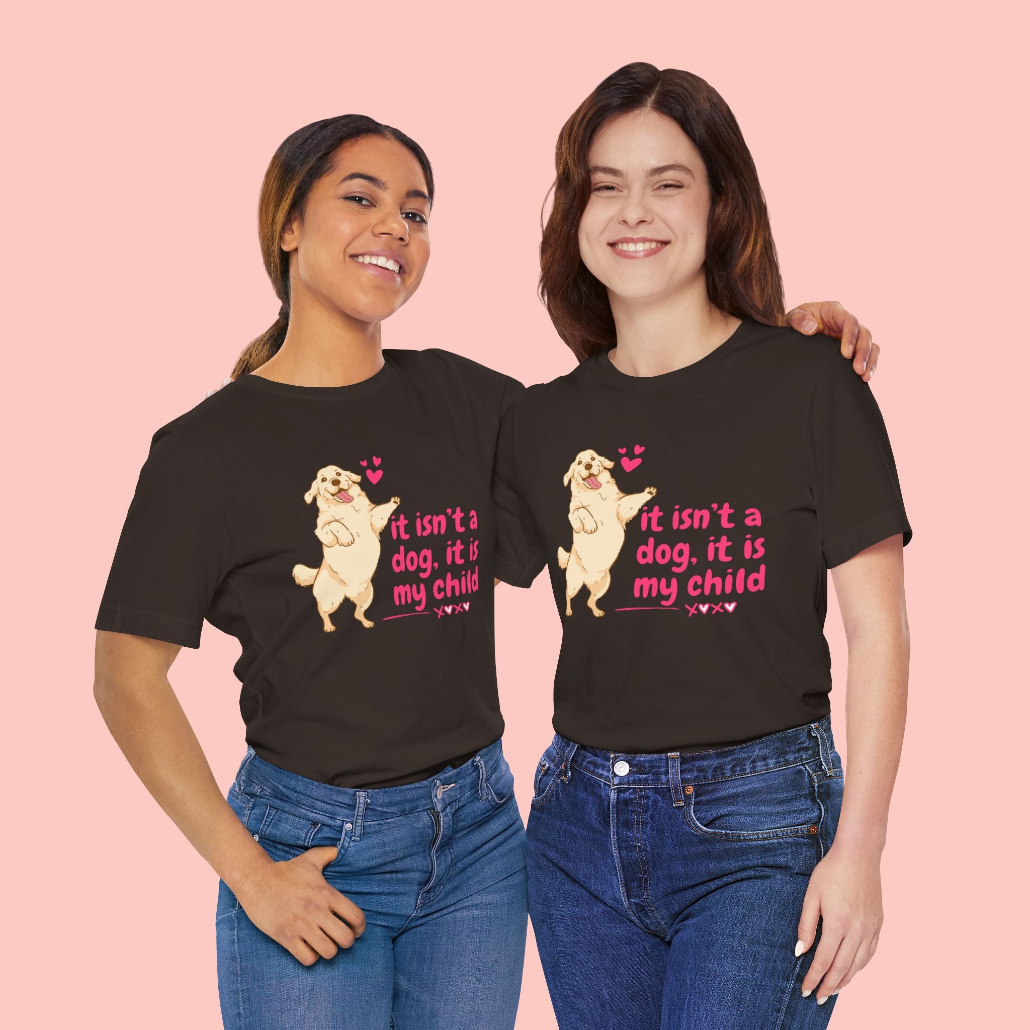 Dog Mom T-Shirt — "It Isn’t a Dog, It Is My Child" Cute Golden Retriever Tee