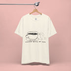 Coffee With My Dog T‑Shirt — Cute Minimalist Dog & Coffee Tee