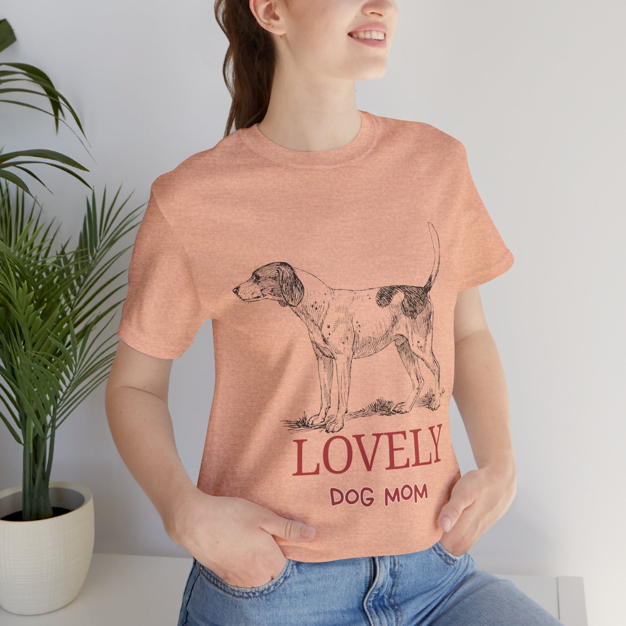 Lovely Dog Mom T-Shirt — Vintage Sketch Dog Graphic Tee
