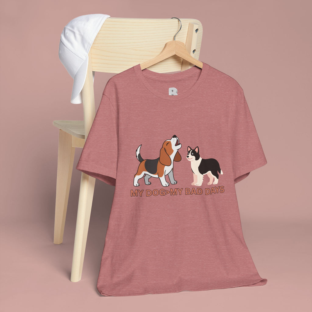 My Dog > My Bad Days T‑Shirt — Cute Beagle & Corgi Graphic Tee for Dog Lovers