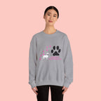 Crewneck Sweatshirt — "Pawprints Everywhere I Go" Dog Lover Graphic