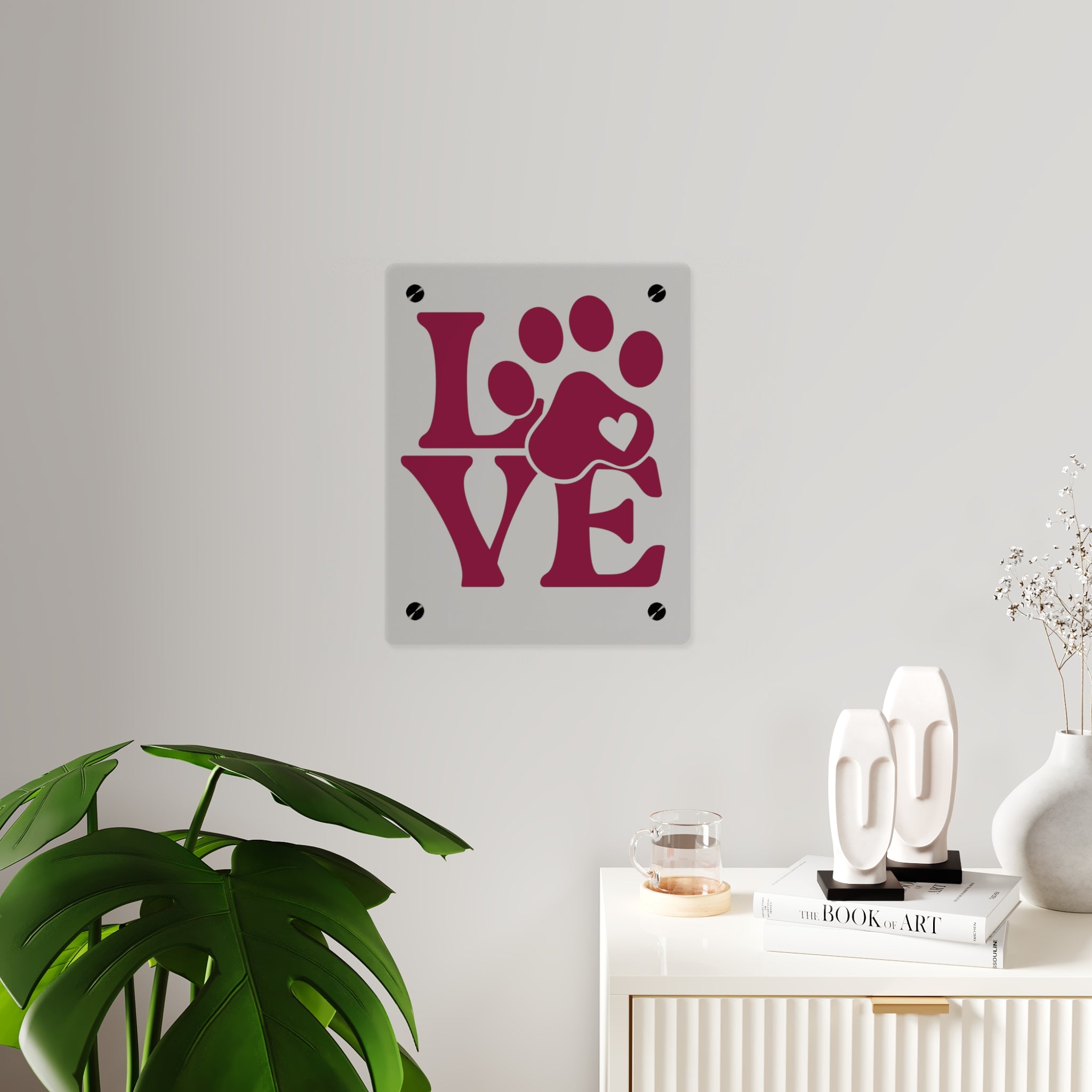 Acrylic Wall Art — "Life Is Better With Dogs" Decorative Plaque