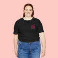Leopard Hearts Pocket Tee — Women's Cute Animal Print Chest Pocket T‑Shirt