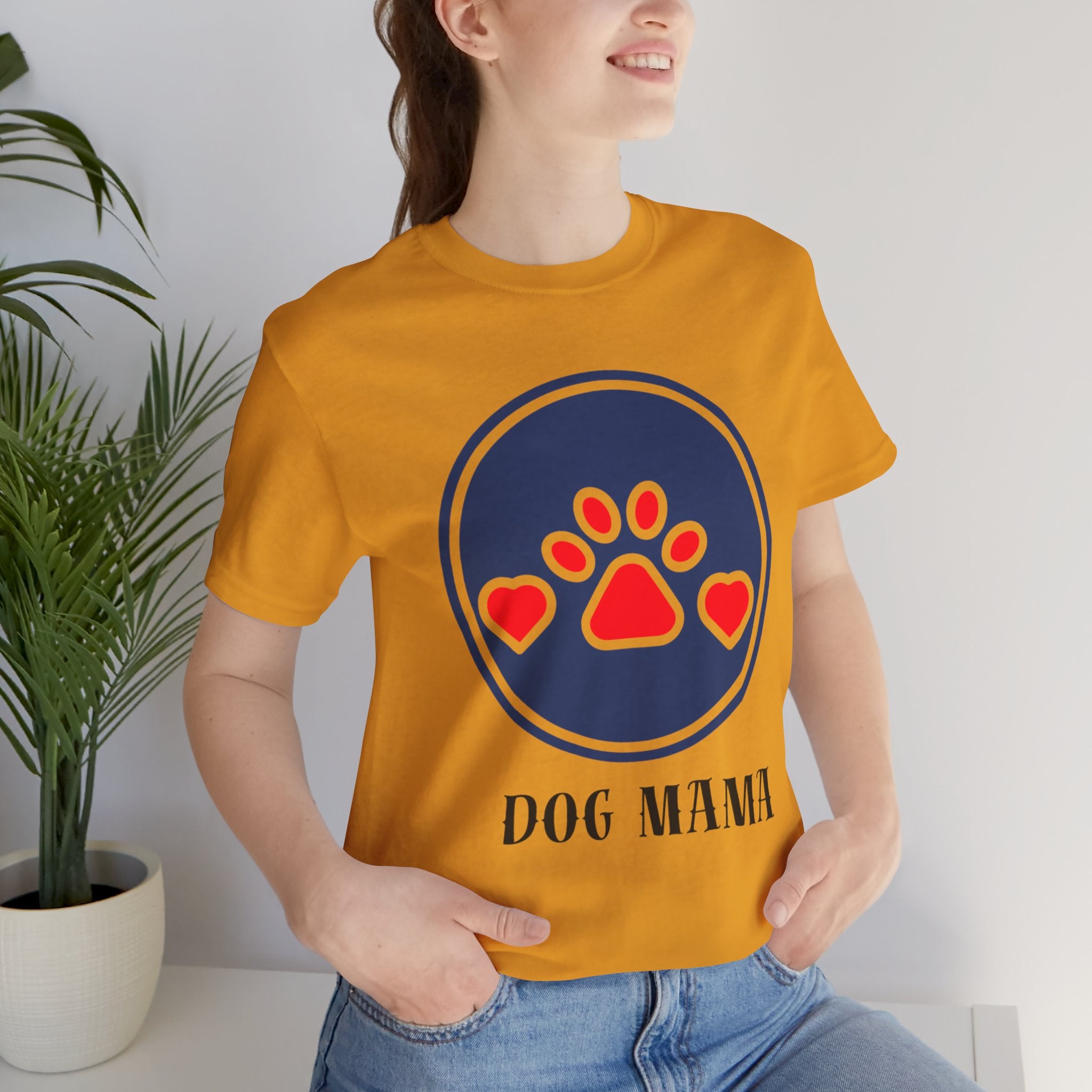 Dog Mama T-Shirt — Cute Paw & Heart Graphic Tee for Dog Lovers