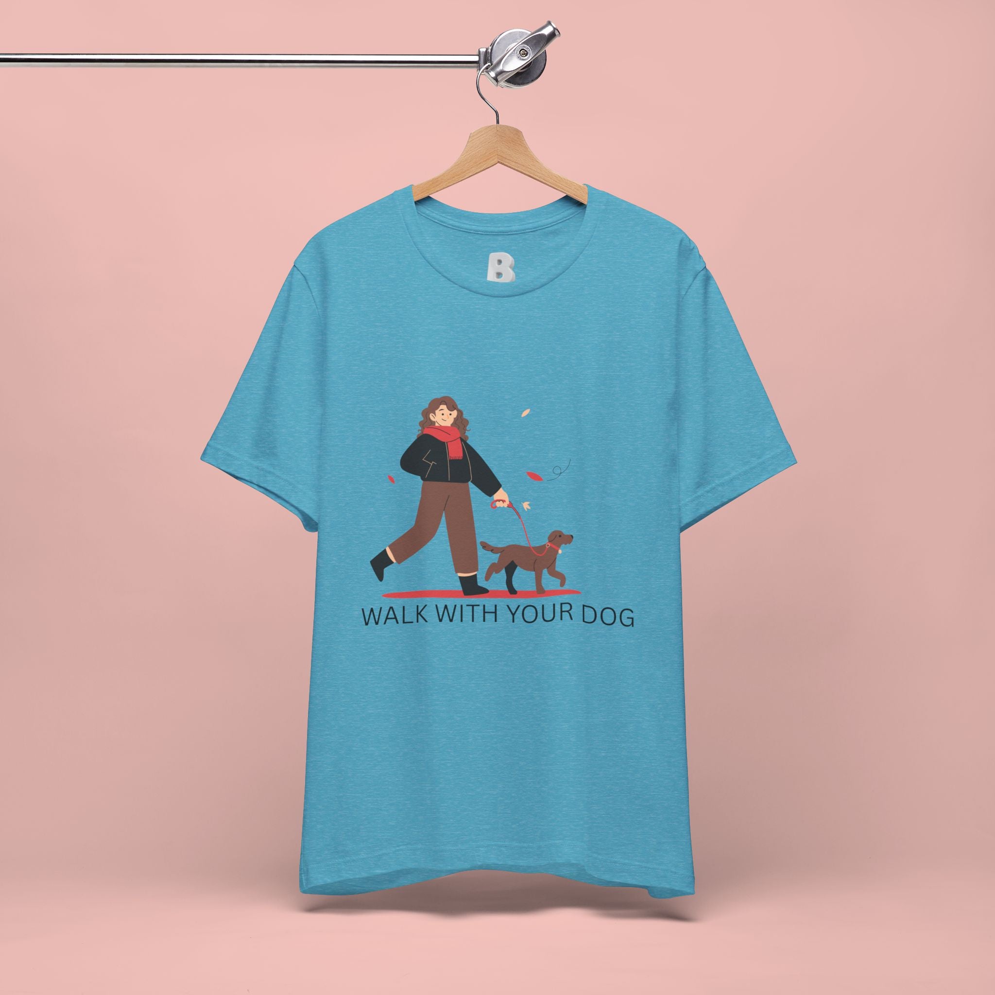 Walk With Your Dog Tee — Cute Dog Walking Graphic T-Shirt