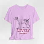 Lovely Dog Mom T-Shirt — Vintage Sketch Dog Graphic Tee