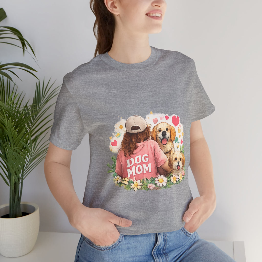 Dog Mom T-Shirt — Cute Floral Puppy Tee for Dog Lovers
