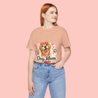 Dog Mom T-Shirt – Cute Golden Retriever Design with Hearts & Paw Prints
