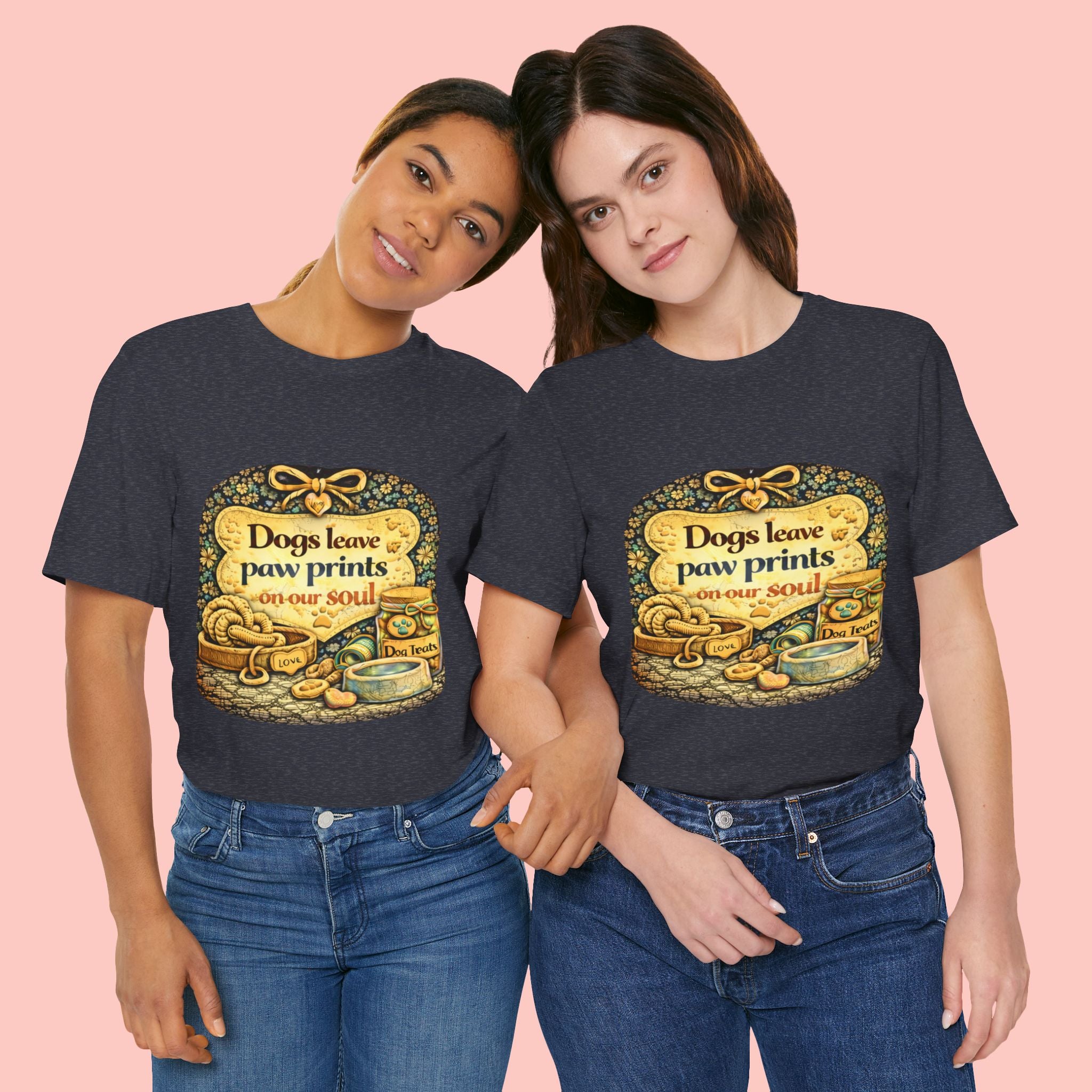 Dogs Leave Paw Prints Tee – Vintage Pet Lover T‑Shirt