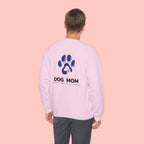 Dog Mom Crewneck Sweatshirt — Blue Paw Graphic