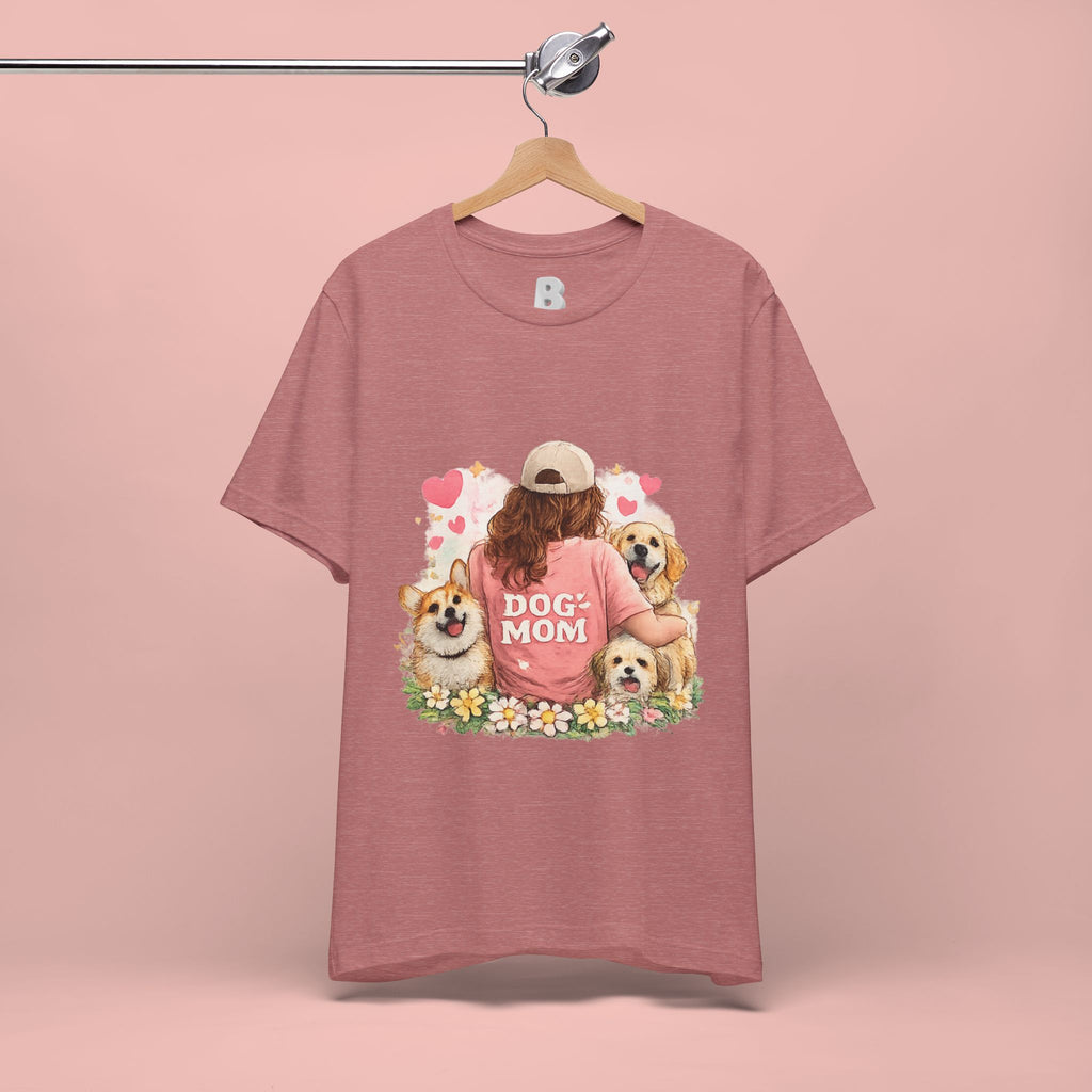 Dog Mom T-Shirt - Cute Woman with Dogs Graphic Tee