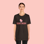 Dog Mom T-Shirt — Pink Paw Graphic Tee for Dog Lovers