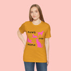 Paws Over People Tee — Pink Cats & Dogs Graphic T-Shirt