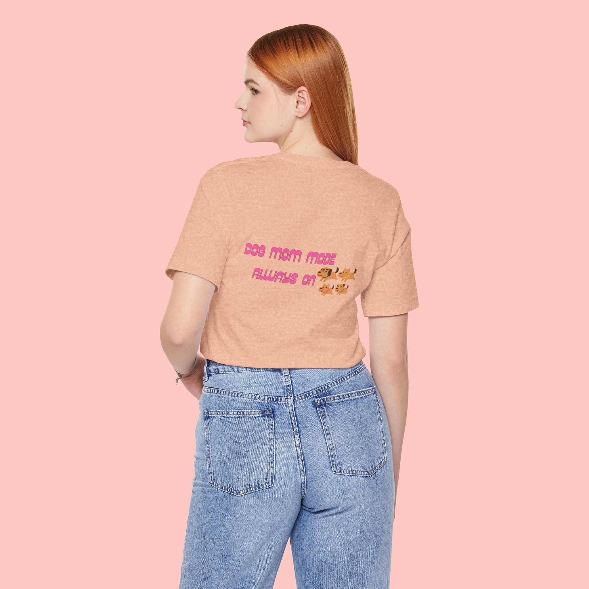 Dog Mom Tee — "Dog Mom Made, Always On" Cute Paw Print Graphic T-Shirt