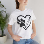 Dog Mom Heart Paw T-Shirt