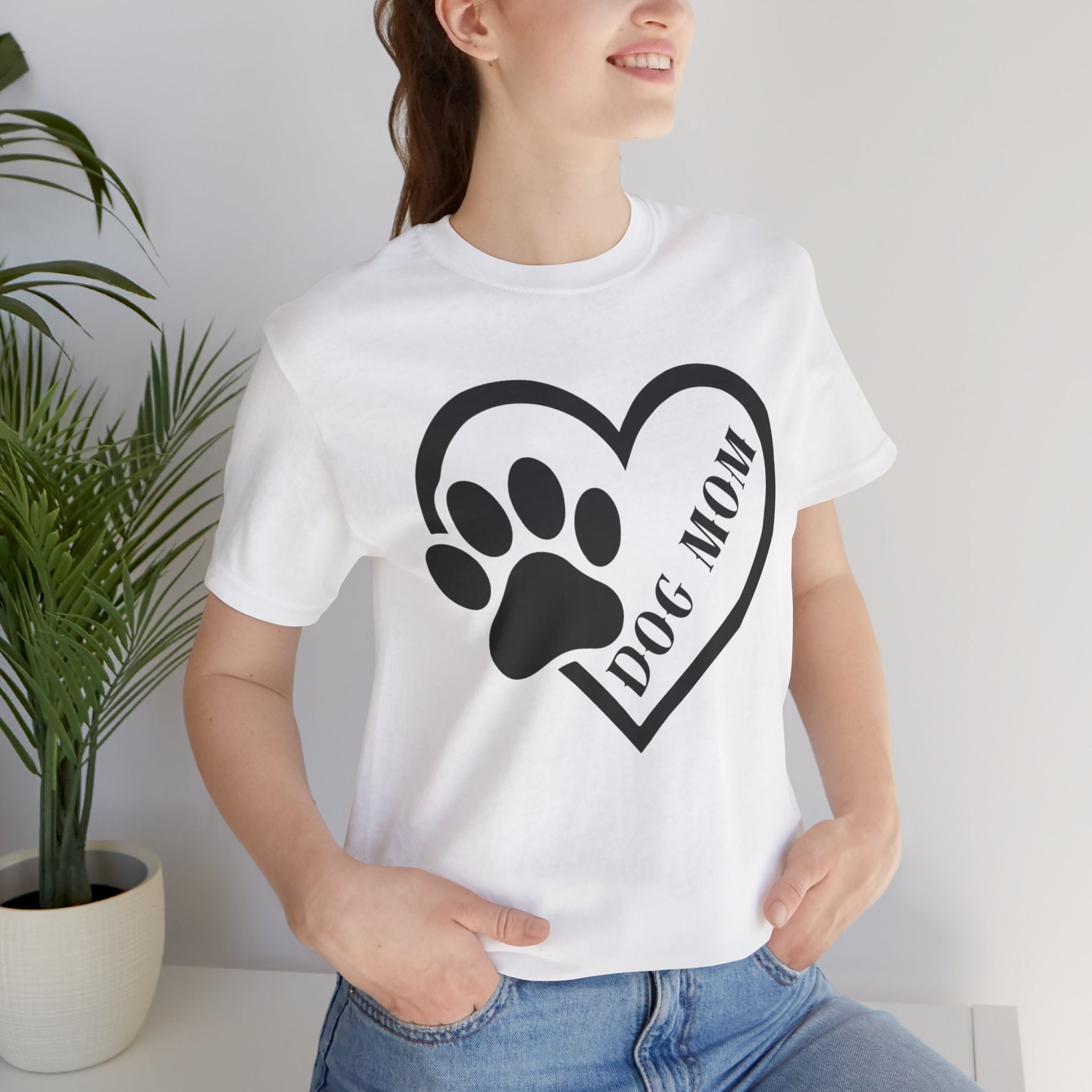 Dog Mom Heart Paw T-Shirt