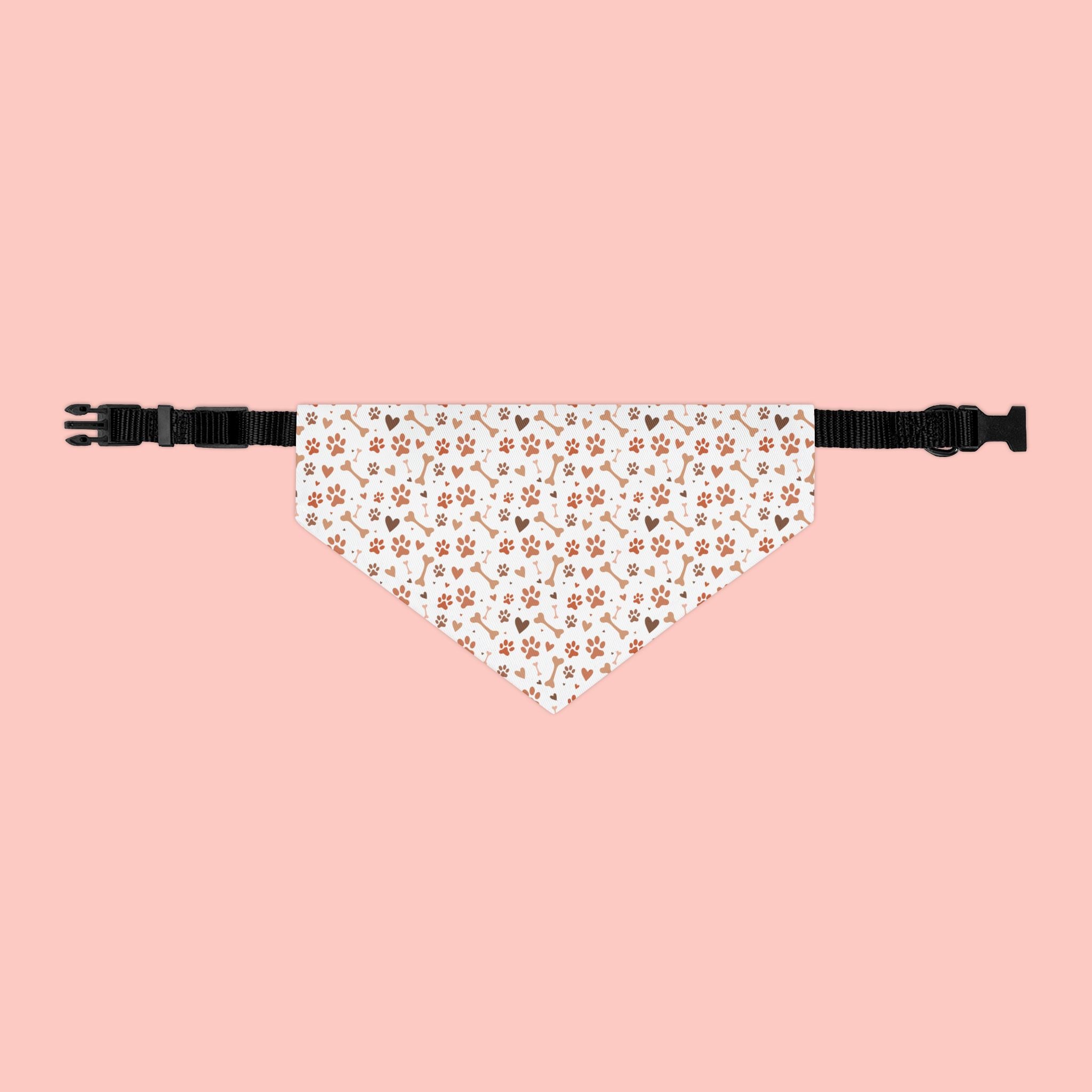 Floral Paw Print Pet Bandana Collar — Cute Spring Dog & Cat Accessory
