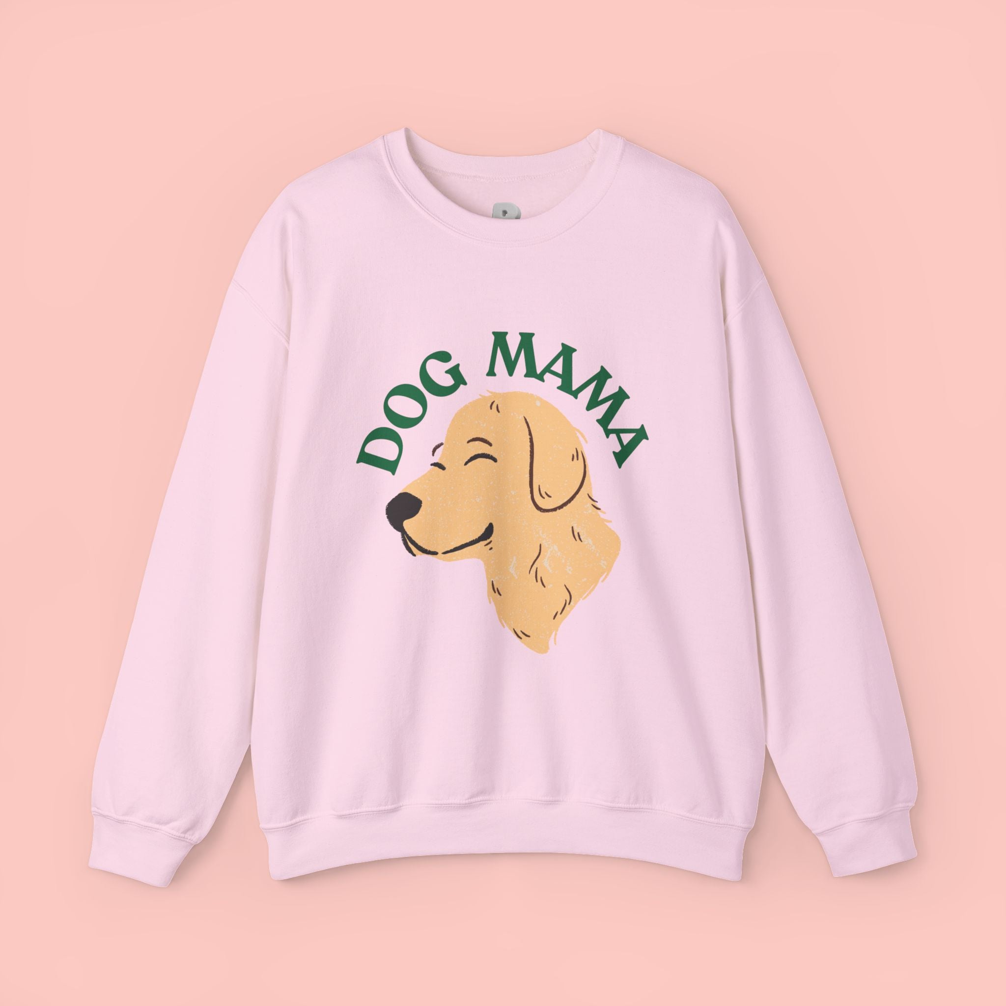 Dog Mama Crewneck Sweatshirt – Cute Golden Retriever Design