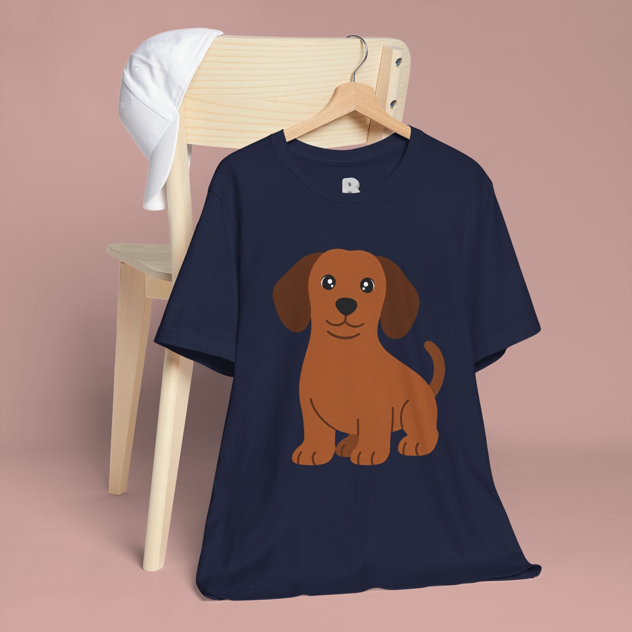Dachshund Puppy Graphic T-Shirt — Cute Brown Dog Tee