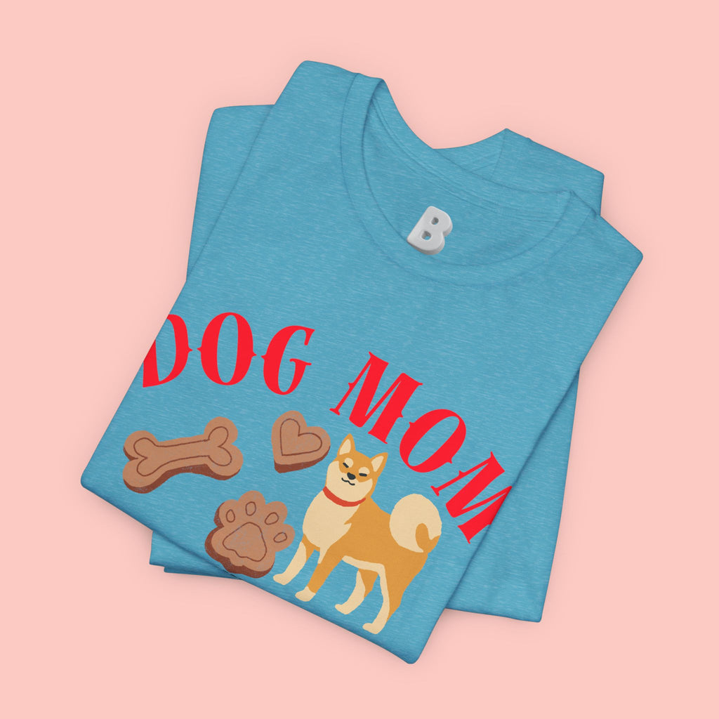Dog Mom T-Shirt — Cute Shiba & Treats “My Dog Is My Whole World” Tee