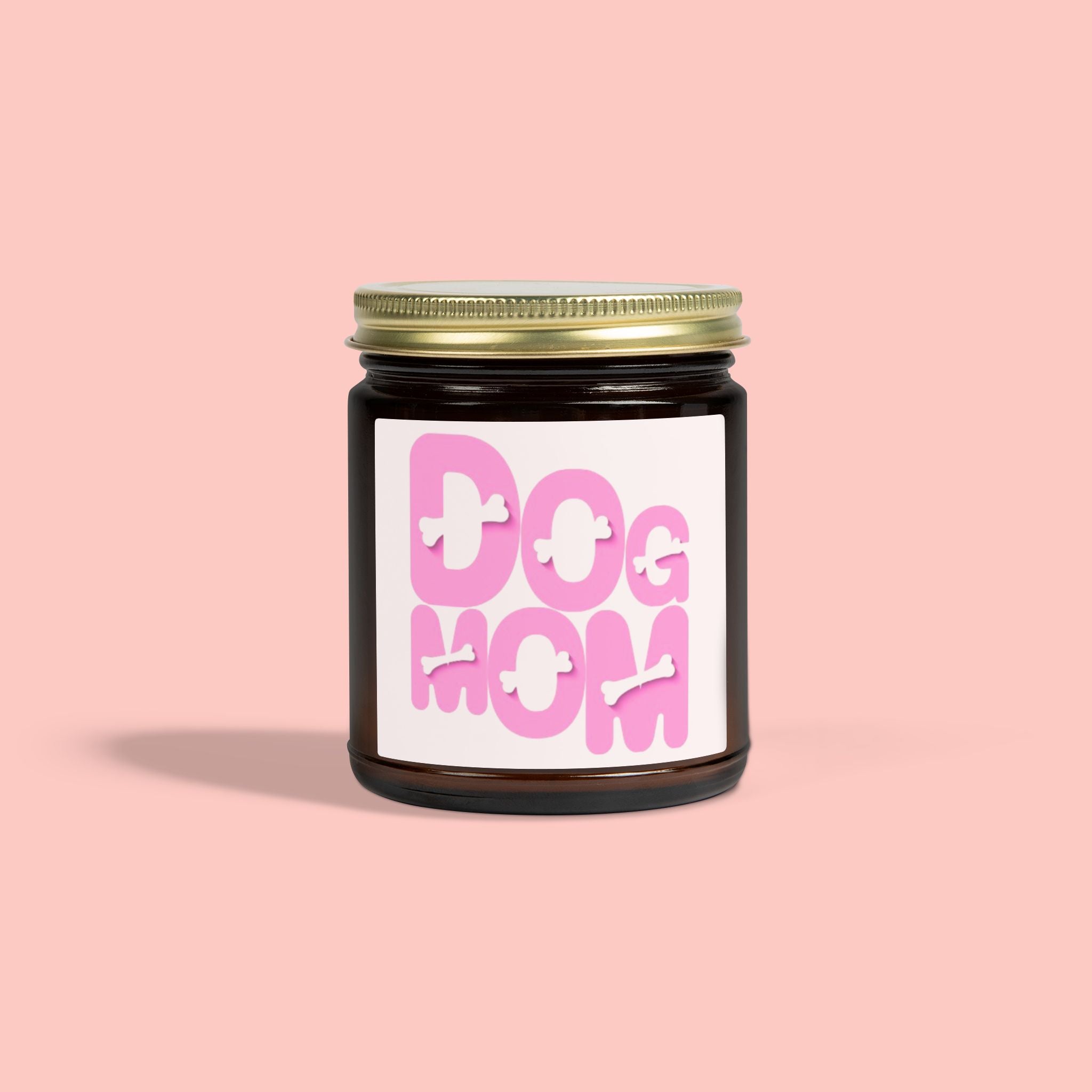 Dog Mom Scented Candle (Coconut Apricot Wax) — 4oz/9oz Gift for Pet Lovers