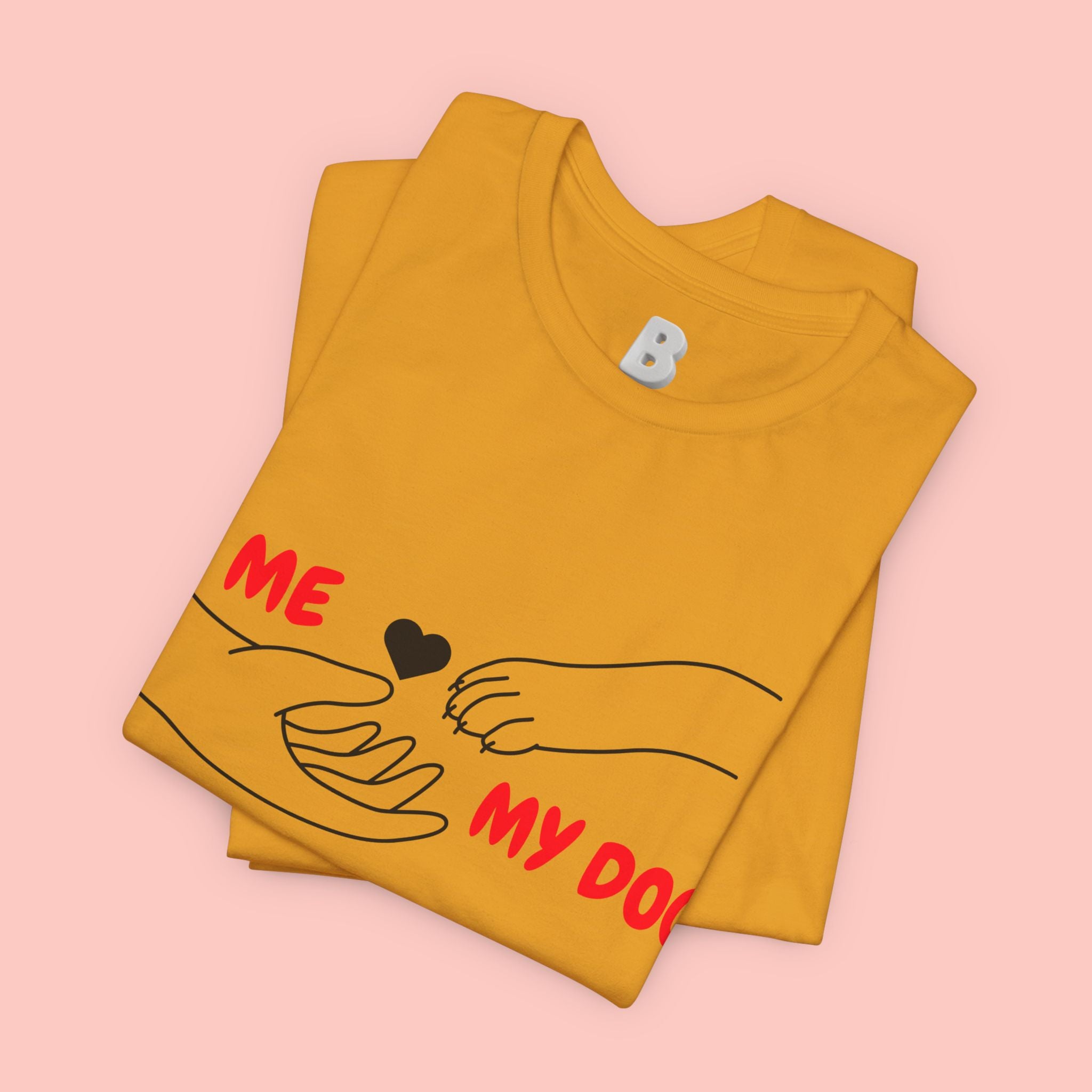 T-Shirt — "Me  My Dog" Minimalist Paw & Hand Illustration