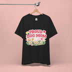 Proud Dog Mom Tee – Floral Retro Heart Design