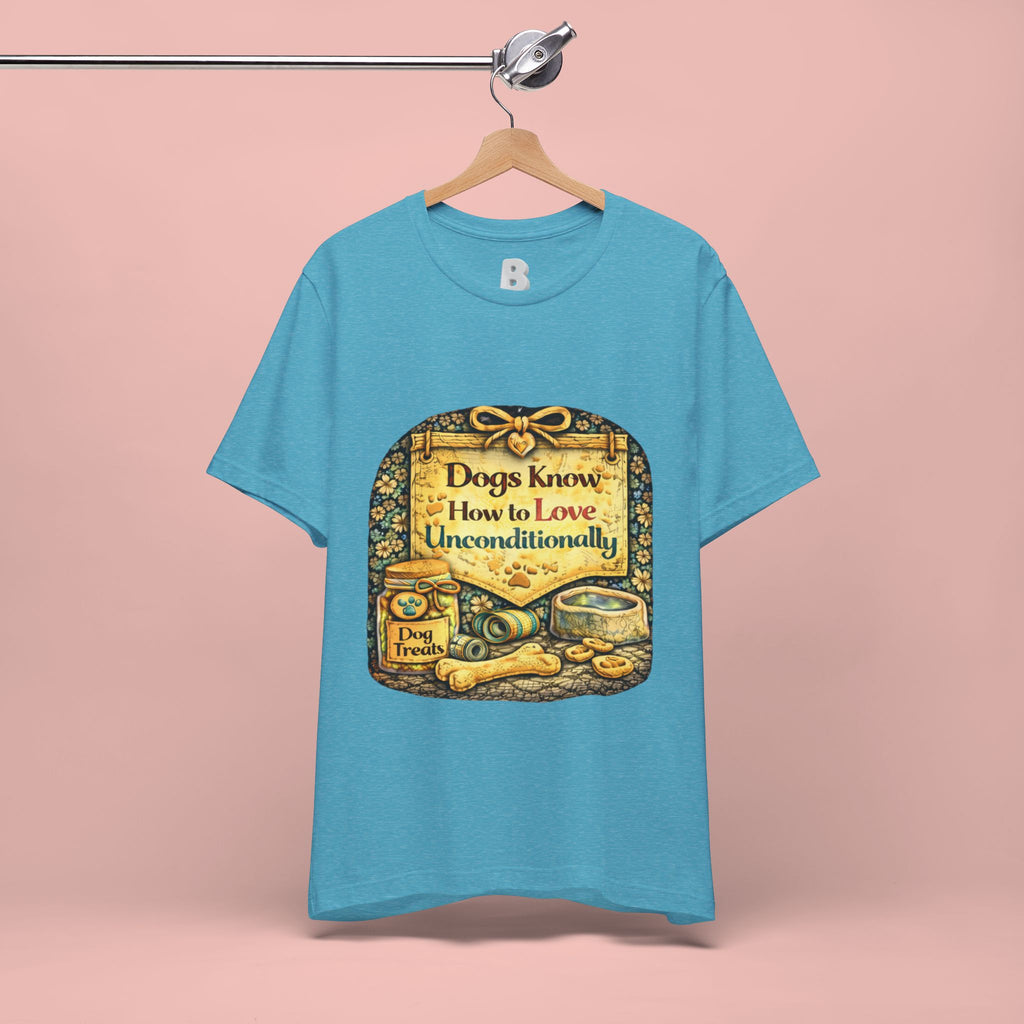 Dog Lovers T‑Shirt – "Dogs Know How to Love Unconditionally" Vintage Design
