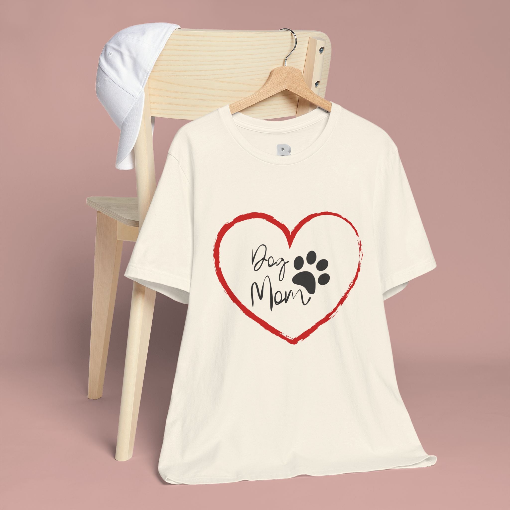 Dog Mom Heart Paw T‑Shirt